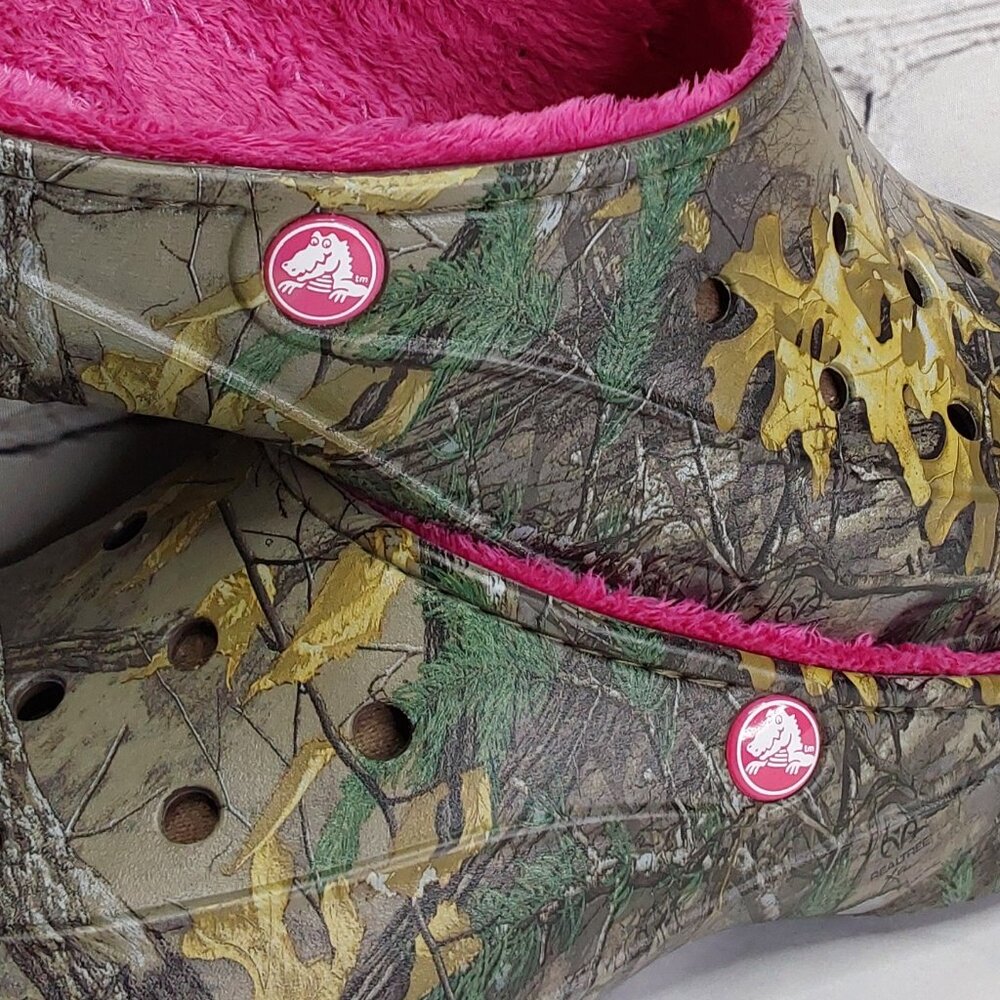 'Dual Crocs' 'Freesail' Realtree Clog Fuchsia Lin… - image 8